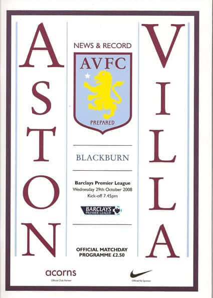 Aston Villa FC v Blackburn Rovers FC